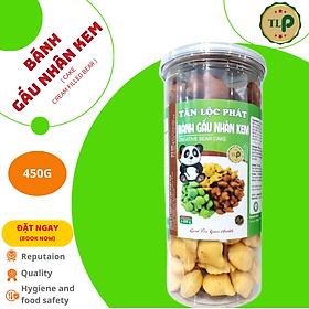 BÁNH GẤU NHÂN KEM 3 MÀU MÓN NGON TUỔI THƠ - HŨ 420G