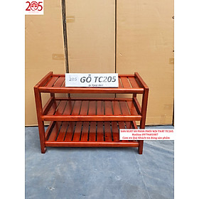Mua KỆ DÉP 3 TẦNG DÀI 60CM GỖ CAO SU - MÀU MẬT ONG
