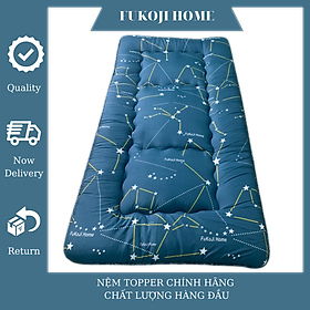 Nệm Topper Nhật Bản, Đệm Ngủ Trải Sàn Gấp Gọn Xuất Nhật, Dòng Cao Cấp, Kích Thước 1mx2m, 1m4x2m, 1m6x2m