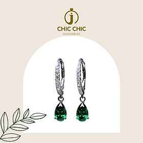 Bộ sưu tập bông tai hình giọt nước chic chic năm 2023 đính đá