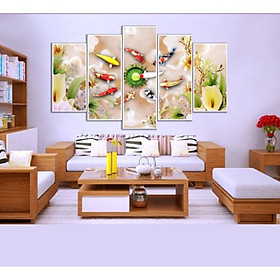 Tranh Hoa Sen Cá Chép |Cửu Ngư Quần Hội |T3M-15667