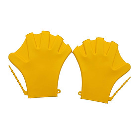 Webbed Swimming Gloves Swim Gloves Silicone with Wrist Strap Diving Hand Fins Adjustable Aquatic Gloves for Unisex Outdoor Pool Water Sports