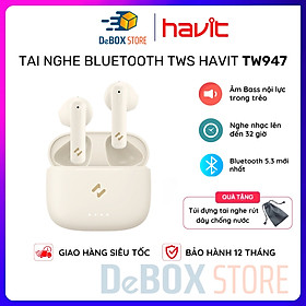 Mua Tai Nghe Không Dây TWS HAVIT TW947 Bluetooth 5.3 Độ Trễ Cực Thấp  Thời Gian Nghe đến 32 Giờ - Hàng Chính Hãng