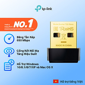 Mua Bộ Chuyển Đổi USB Wifi TP-Link Archer T2U Nano Băng Tần Kép AC600 - Hàng Chính Hãng