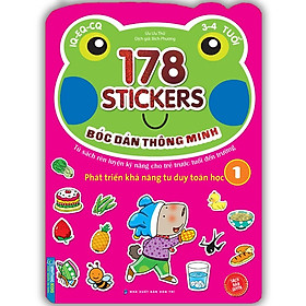 Sách - Bóc dán hình thông minh phát triển khả năng tư duy toán học IQ EQ CQ (3-4 tuổi) - 178 sticker (quyển 1)