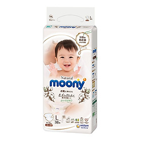 Bỉm - Tã dán Moony Natural cho bé từ 4-14kg Nhiều size