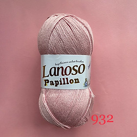 Cuộn sợi Papillon cotton visco - Nhập khẩu chính hãng Lanoso - 100gram dài 420m