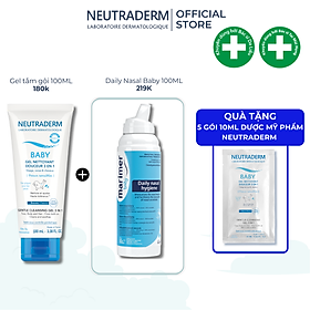 Combo Gel tắm 3in1 Neutraderm + Nước biển sâu Marimer Baby Daily