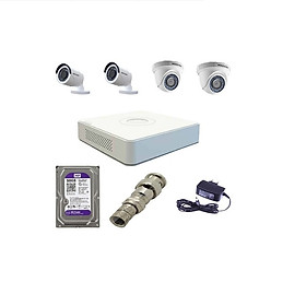 Mua Trọn Bộ 4 camera Hikvision 720P (Nhà riêng  shop - cửa hàng) Hàng chính hãng