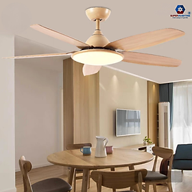 Mua Quạt trần phòng ngủ 5 cánh trang trí điều khiển từ xa Supervilighting hàng chính hãng 810 phong cách hiện đại