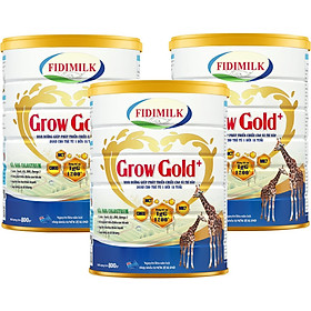 Combo 3 lon Sữa công thưc FIDIMILK GROW GOLD lon 800g