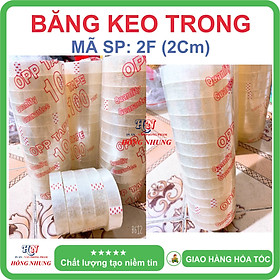 Băng Keo Trong 100 Yard, bản rộng 2Cm (2F), chất keo siêu dính