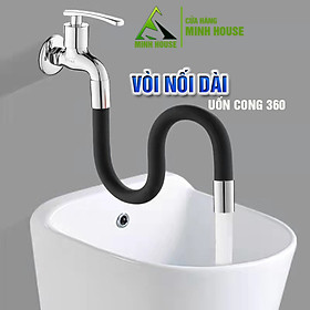 Vòi nước nối dài uốn cong 360 độ chống tung tóe lắp cho mọi loại vòi Minh House