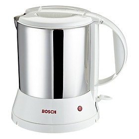 Bình (Ấm) Đun Siêu Tốc Bosch TWK1201N (1.7L) Cao Cấp, Thương hiệu Đức Chính Hãng, Vỏ Bình Chất Liệu Thép Không Gỉ, Màu Trắng Bạc.