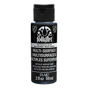Màu Vẽ Trang Trí Folkart Multi-Surface - Metallic Charcoal Black