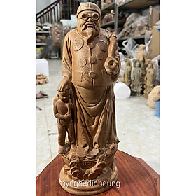 Mua Tượng ngài thương gia bằng gỗ bách xanh thơm nức kt cao 40×14×12cm