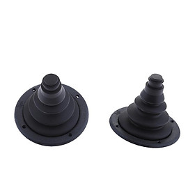 2 x 120mm 4.72 Inch Rigging And Cable Boot For Boats - Rigging Hole Cover Black