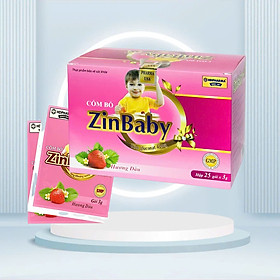 Cốm bổ Zinbaby , Hộp 25 gói, tăng cường sức đề kháng, hỗ trợ hệ tiêu hóa, giúp ăn ngon