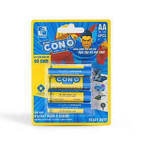 Combo 5 vỉ Pin Con Ó Đồ Chơi Trẻ Em PVC R6P - Size AA - Vỉ 4 viên