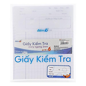 Giấy Kiểm Tra Thiên Long 4 Ô Ly Ngang - TP-GKT09