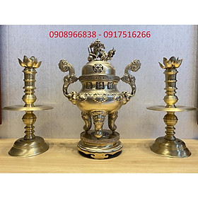 Mua BỘ TAM SỰ HOA SÒI CAO 57CM NẶNG 18 5KG BẰNG ĐỒNG CATUT