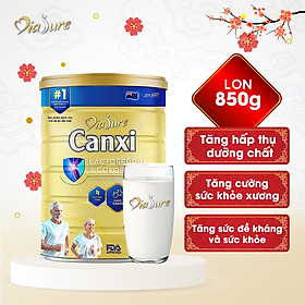 Sữa Non Diasure 850G NEW bổ sung thêm Nano Canxi, Omega3, Protein HMB - Sữa chuyên dùng cho người tiểu đường - Diasure Canxi xương khớp