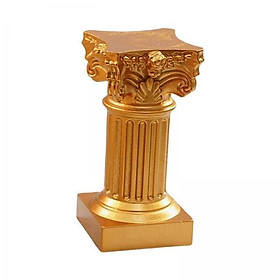 6xMiniature Roman Pillar Statue Pedestal Stand for Wedding Home Decor Golden