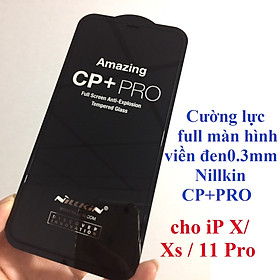[ X/Xs/11Pro ] Cường lực full màn hình viền đen 0.3mm cho điện thoại iP X 5.8inches Nillkin CP+PRO _ Hàng chính hãng
