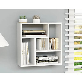 Mua Kệ Sách Treo Tường Hình Vuông Chia 5 Ngăn Juno Sofa CTKT524 KT 55 x 55 x 15cm