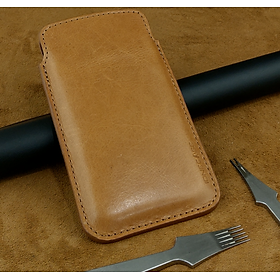 Bao da rút handmade IONECASE điện thoại 17 PRO 16 PRO Da Bò Thật - hàng chính hãng