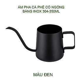 Ấm pha cà phê cổ ngỗng, dung tích 350ml, làm bằng Inox 304