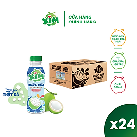 Thùng 24 Chai Nước Dừa Xim Có Thạch Chai PET 350ml