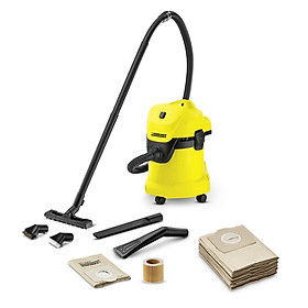 Combo Máy hút bụi khô & ướt cao cấp Karcher WD 3 Car và túi lọc bụi - Hàng Chính Hãng