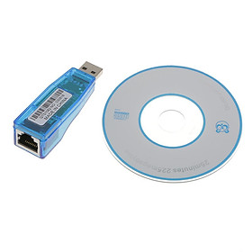 Blue USB 2.0 Ethernet 10/100 Network LAN RJ45 Adapter Card