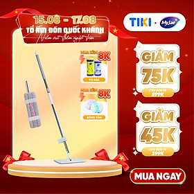 Cây Lau Nhà MyJae Đài Loan Sợi Polyester Kéo Vắt Thông Minh 360 Độ 125cm
