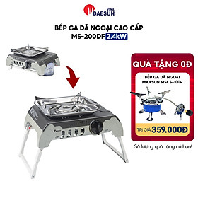 Bếp Ga Dã Ngoại Maxsun MS-200DF - Công Suất 2.4kW | Du Lịch, Dã Ngoại, Cắm Trại | Công Nghệ 2 Vòng Lửa | Hàng Chính Hãng