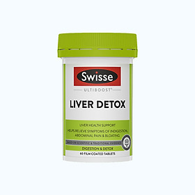 Viên uống Swisse Ultiboost Liver Detox hỗ trợ giải độc gan (Hộp 60 viên)