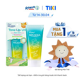 Kem chống nắng nâng tông Skin Aqua Tone up Mint Green cho da trắng có khuyết điểm đỏ, dạng tinh chất Sunplay Skin Aqua Tone Up UV Essence Mint Green SPF 50+ PA++++ 50g