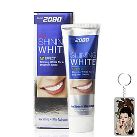 Hình ảnh Kem đánh răng trắng răng 3D Shining White Effect Hàn Quốc 100g + Móc khoá