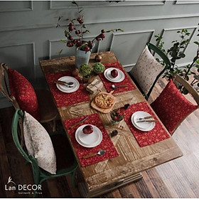 Mua Khăn lót bàn ăn noel đẹp Landecor - TBA552-đỏ