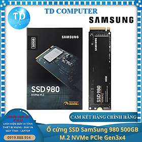 Mua Ổ cứng SSD SamSung 980 500GB M.2 NVMe PCle Gen3x4 - Hàng chính hãng Vĩnh Xuân phân phối
