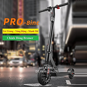 Xe scooter điện gấp gọn có giảm xóc, lốp 8.0 inch đi 20km phiên bản pin 36v, sạc nhanh 2A, lốp đặc tổ ong có giảm sóc, màn hình LCD kỹ thuật số