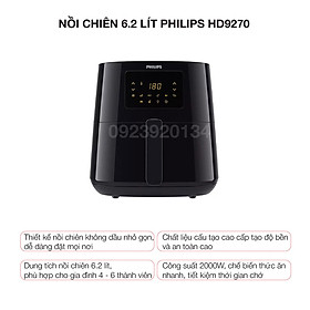 Mua Nồi chiên 6.2 lít Philips HD9270 - Hàng chính hãng