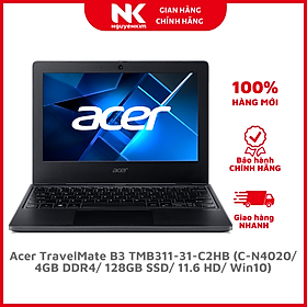 Mua Laptop Acer TravelMate B3 TMB311-31-C2HB (C-N4020/ 4GB DDR4/ 128GB SSD/ 11.6 HD/ Win10) - Hàng Chính Hãng
