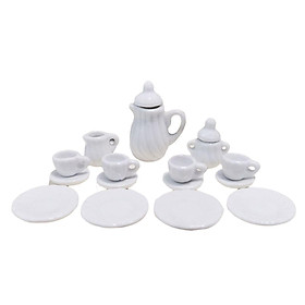 1/12 Mini Teapot Cup Plate Home Life Scene Decoration Scenery Supplies