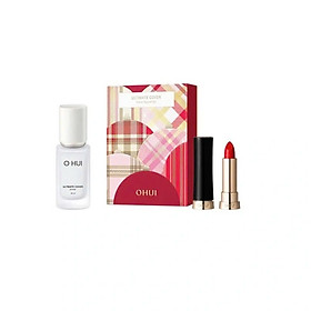 Set Kem Lót Ohui Ultimate Cover Primer 30ml Tặng Son