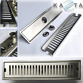 Phễu Thoát Sàn Hố Ga Kiểu Dài KAZTA KZ-GA04 Inox SUS304 Chống Gỉ Sét Thiết kế thoát nước nhanh, chống hôi