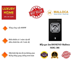 Mua (Hàng chính hãng) Bếp gas âm DOMINO Malloca MDG 301 - Công suất 4600W  Mâm đốt Sabaf Ý