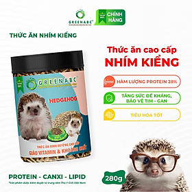 Thức ăn Nhím Kiểng GREENABC. Cung cấp protein - canxi - lipid kích thích khứu giác - Hộp 280g