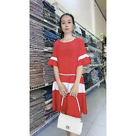 Đầm suông xếp ly đơn giản mà xinh myqlothing.